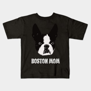 Boston Mom Boston Terrier Design Kids T-Shirt